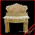 Antique Oriental Art Indoor Natural Yellow Stone Wash Hand Basin YL-Y094